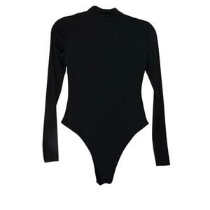 Black Bodysuit Long Sleeve w/ Cut Out M
